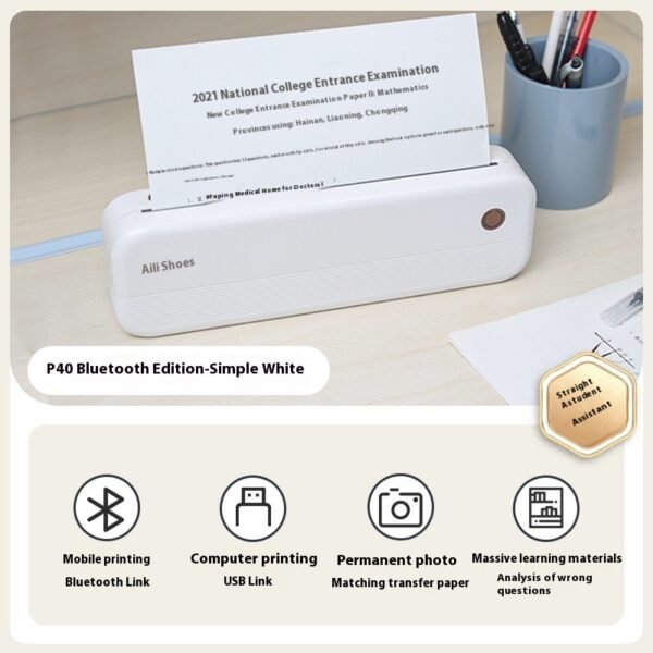 Ailixiong P40 Small Mini Ink-free Office Portable A4 Thermal Printer - Image 5