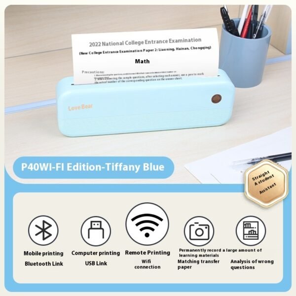 Ailixiong P40 Small Mini Ink-free Office Portable A4 Thermal Printer - Image 4
