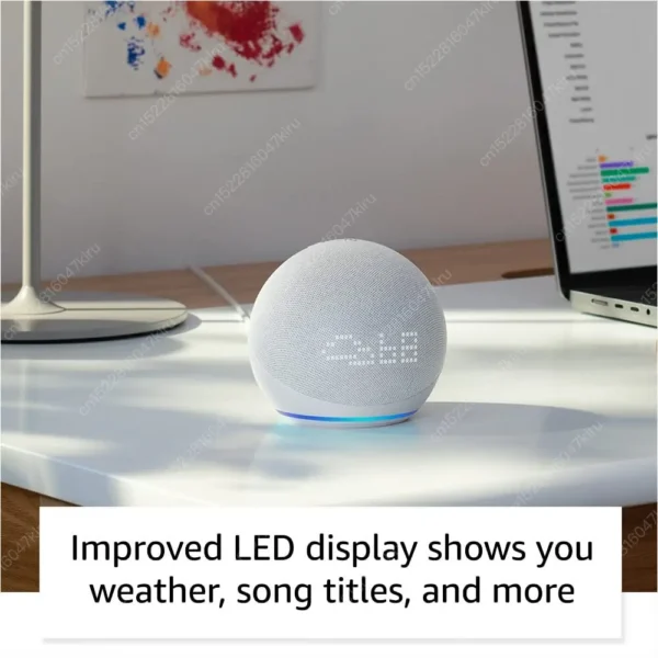 Original Alexa Echo Dot 5th Generation Smart Mini Wifi Home BT Alexa Speaker Horn with Sound Control Voice Assistant and Clock - Image 3