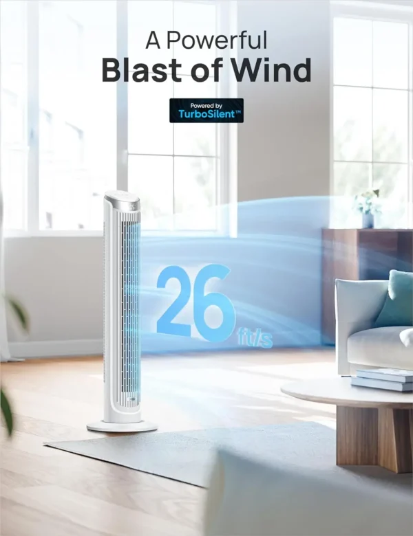 Smart Tower Fan,Standing Fans for Indoors Velocity Quiet Floor Fan with Remote,Voice Control Fans Compatible with Alexa - Image 2