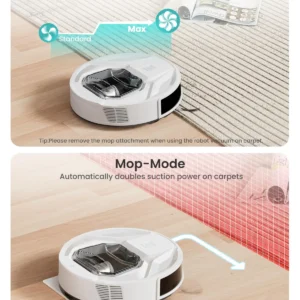 Lefant M320 Robot Vacuum Cleaner with Mop, 6000Pa Powerful Suction, Visible Dustbin, Carpet Detection, Alexa Voice Control