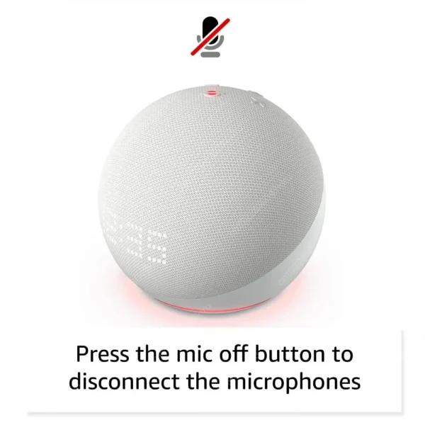 Original Alexa Echo Dot 5th Generation Smart Mini Wifi Home BT Alexa Speaker Horn with Sound Control Voice Assistant and Clock - Image 5