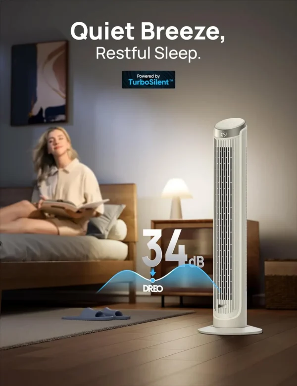 Smart Tower Fan,Standing Fans for Indoors Velocity Quiet Floor Fan with Remote,Voice Control Fans Compatible with Alexa - Image 3
